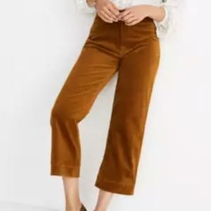 Madewell Slim Emmett Wide-Leg Crop Pant Corduroy Edition 29